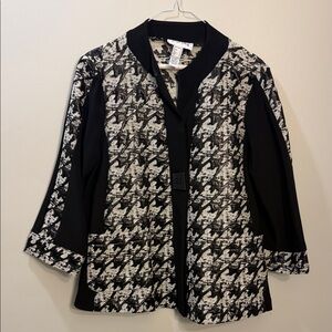 Joseph Ribkoff Black and White Patterned Jacket